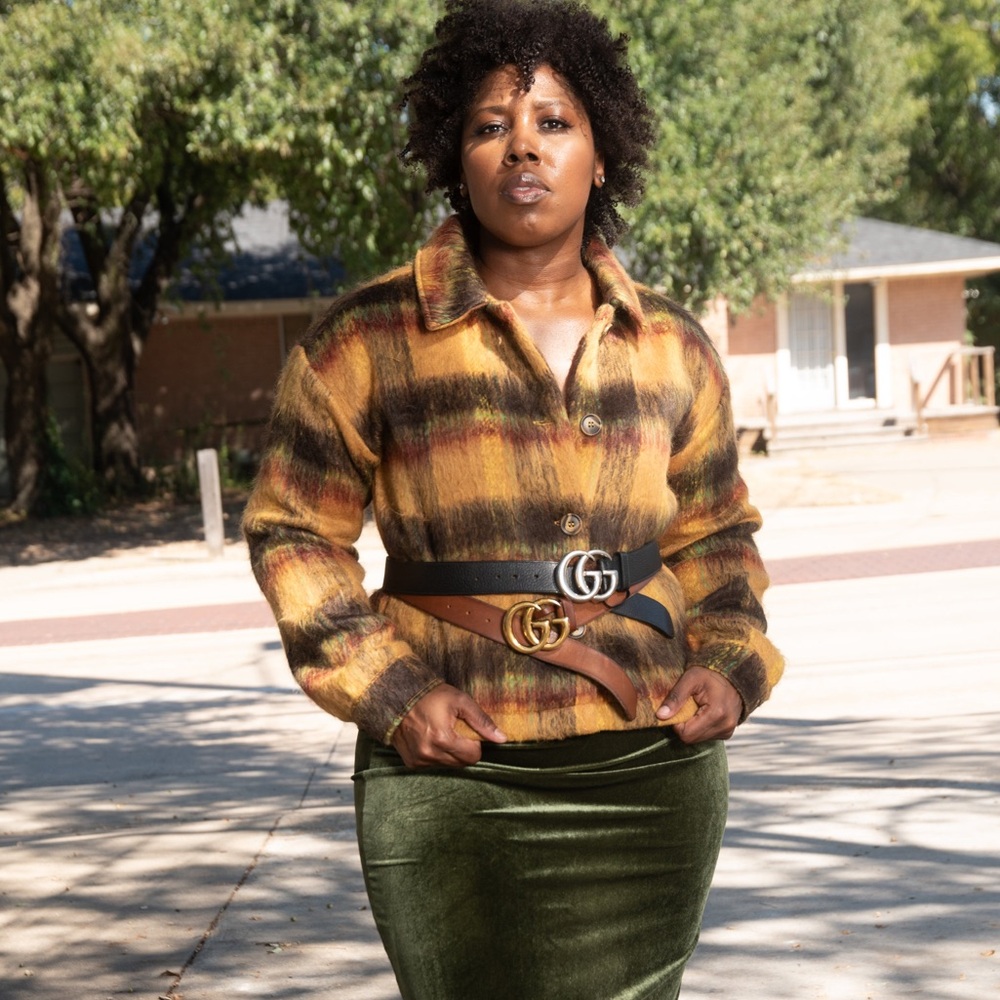 Marlo Earthy Plaid Coat